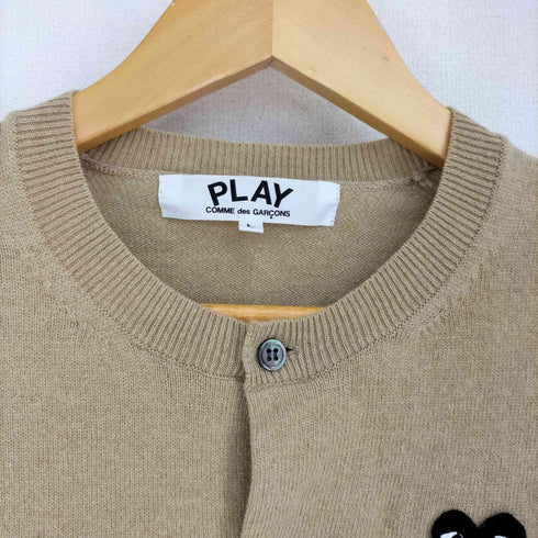 プレイコムデギャルソン PLAY COMME des GARCONS 胸元ワッペン ウールニットカーディガン レディース JPN:L