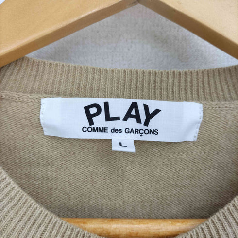 プレイコムデギャルソン PLAY COMME des GARCONS 胸元ワッペン ウールニットカーディガン レディース JPN:L