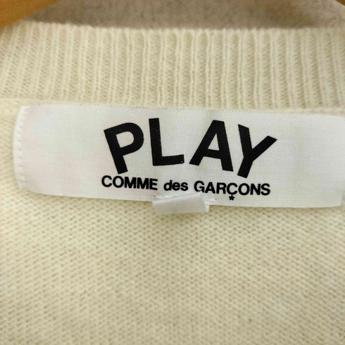 プレイコムデギャルソン PLAY COMME des GARCONS 胸元ワッペン ウールニットカーディガン レディース JPN:L