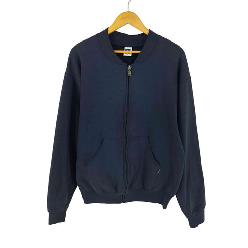 ラッセルアスレチック RUSSELL ATHLETIC 90s メキシコ製 ジップアップ 無地 スウェット メンズ M