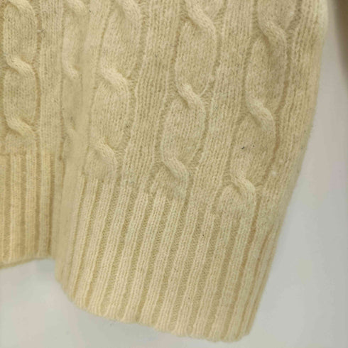 ラルフローレンスポーツ RALPH LAUREN SPORT ポニー刺繍 ケーブル編み Vネック ニット セーター レディース import:M