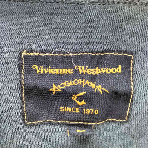 ヴィヴィアンウエストウッドアングロマニア Vivienne Westwood ANGLOMANIA アシンメトリー ドレープ 長袖 レーヨンカットソー レディース M