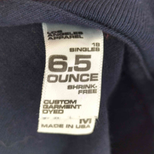 ロサンゼルスアパレル Los Angeles Apparel 6.5oz. Garment Dye Long Sleeve T-Shirt 6.5オンス ガーメントダイ クルーネック 長袖 Tシャツ メンズ M
