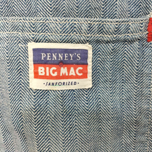 ビッグマック BIG MAC 50-60s GRIPPERジップ HBT ヘリンボーンツイル オールインワン つなぎ メンズ 42R