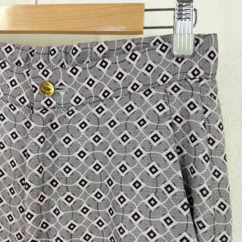 ロクビューティーアンドユースユナイテッドアローズ 6 BEAUTY & YOUTH UNITED ARROWS SQUARE LINE PANTS 総柄 パンツ レディース 34
