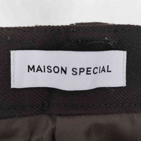 メゾンスペシャル MAISON SPECIAL バイカラーステッチカーブパンツ レディース 38