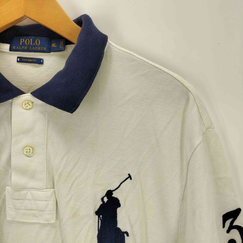 ポロラルフローレン POLO RALPH LAUREN CUSTOM FIT ビッグポニー刺繍 エンブレム ナンバリング 半袖 ポロシャツ メンズ XL