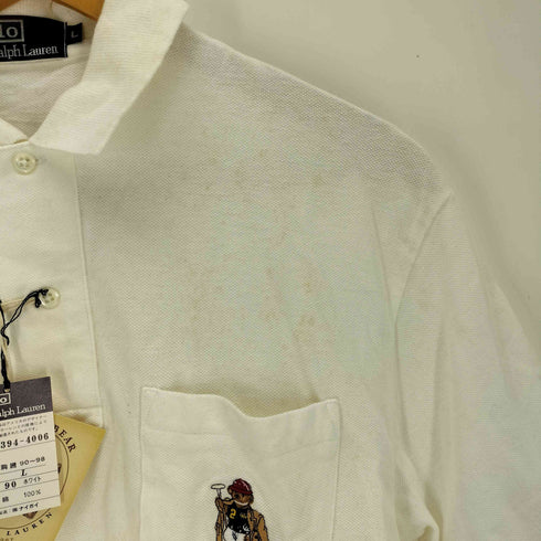 ポロバイラルフローレン Polo by RALPH LAUREN ポロベア 刺繍 半袖 ポロシャツ メンズ L