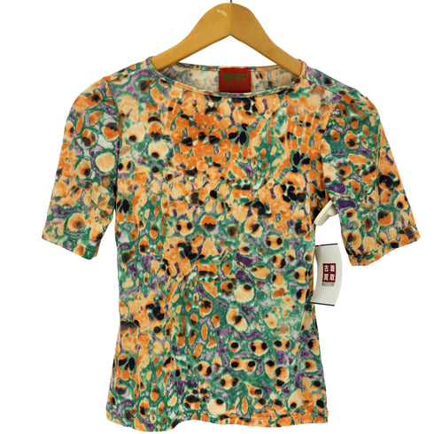 ケンゾージャングル KENZO JUNGLE 総柄 シアー 半袖 パワーネット レディース