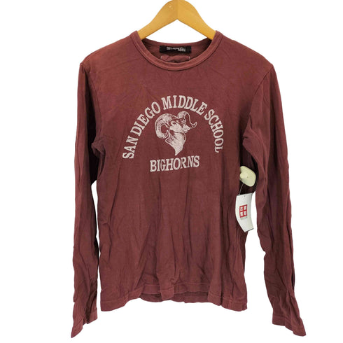 ジュンヤワタナベコムデギャルソンマン JUNYA WATANABE COMME des GARCONS MAN AD2010 カレッジプリントロングスリーブTシャツ メンズ S