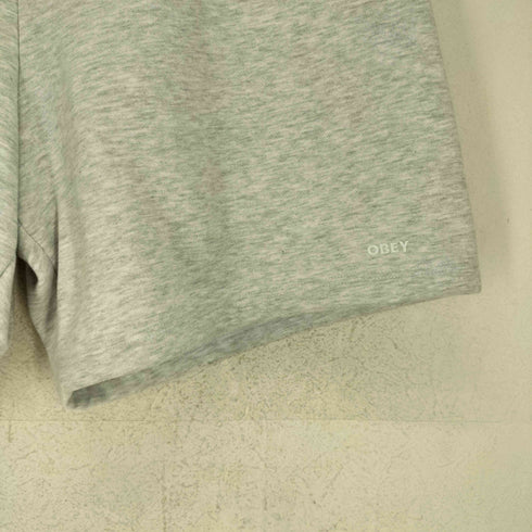 オベイ OBEY ロゴ刺繍 スウェット ハーフパンツ メンズ XL