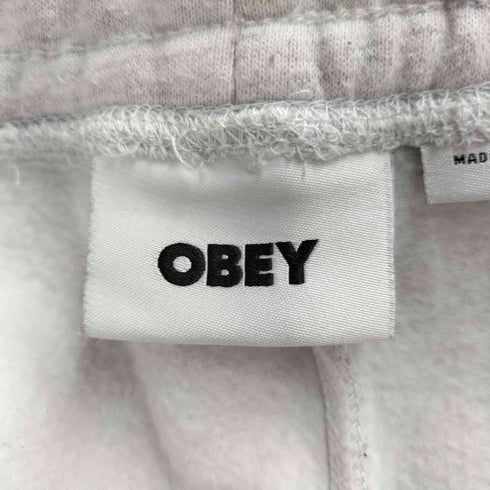 オベイ OBEY ロゴ刺繍 スウェット ハーフパンツ メンズ XL