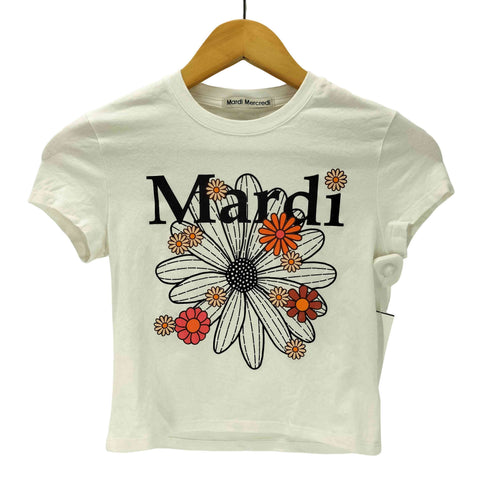 マルディメクルディ Mardi Mercredi フラワー ロゴ クロップド Tシャツ ピチT レディース ONE SIZE
