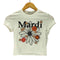 マルディメクルディ Mardi Mercredi フラワー ロゴ クロップド Tシャツ ピチT レディース ONE SIZE