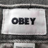 オベイ OBEY ボタンフライ ストレート ブラックデニム パンツ メンズ 32