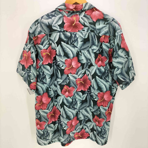 HAWAII BLUES 80s ハイビスカス プリント アロハシャツ メンズ import:L