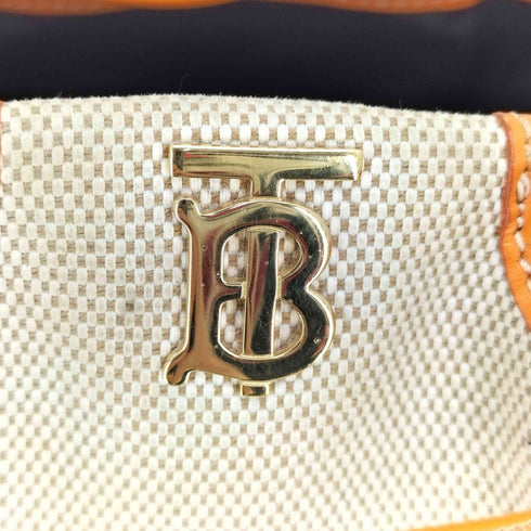 バーバリー BURBERRY Monogram Motif Canvas leather Bucket Bag モノグラムモチーフ キャンバス&レザー バケットバッグ レディース