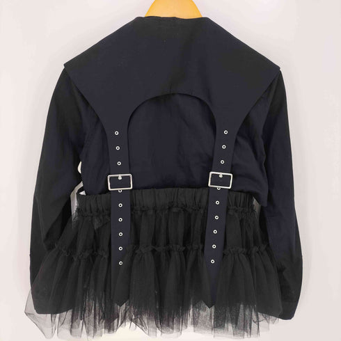 ノワールケイニノミヤ noir kei ninomiya 25SS 綿ブロード チュールシャツ ブラウス レディース JPN:S