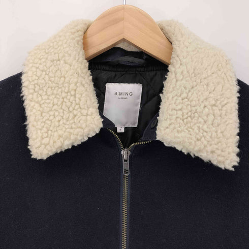 ビーミングバイビームス B:MING by BEAMS BOA COLLLAR WOOL ZIP BLOUSON ボア ウールジップ ブルゾン メンズ import:S