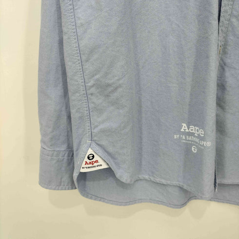 エーエイプバイアベイシングエイプ AAPE BY A BATHING APE ギンガムチェック 切替 ボタンダウン オックスフォードシャツ メンズ JPN:M