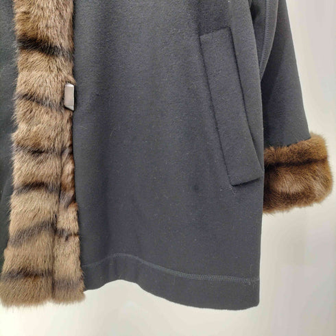 COLOMBO リバーシブル ウール カシミヤ ファー コート レディース