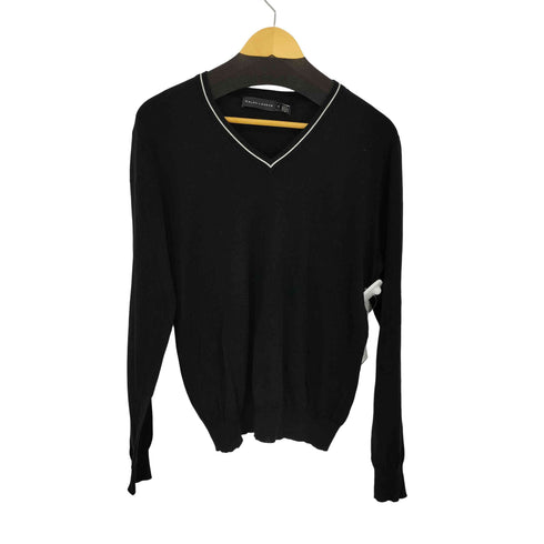 ラルフローレン RALPH LAUREN コットン Vネックニット レディース import:M