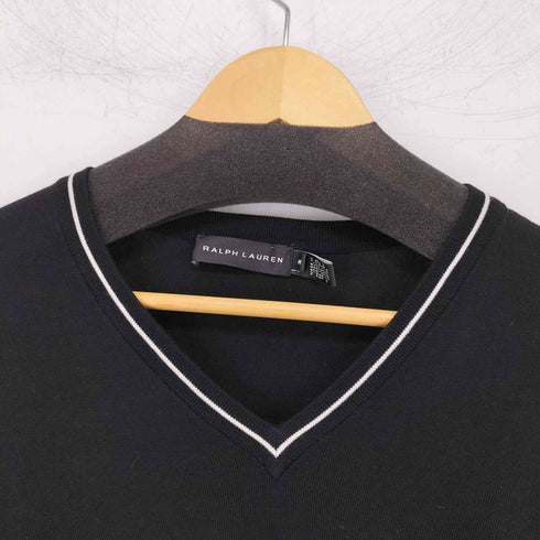 ラルフローレン RALPH LAUREN コットン Vネックニット レディース import:M