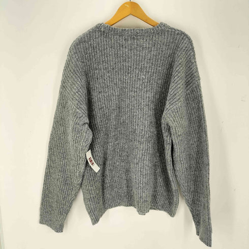 ロッキーモンロー Rocky Monroe オーバーサイズ畦編みクルーネック長袖ニットセーター メンズ L
