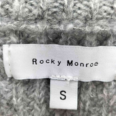 ロッキーモンロー Rocky Monroe オーバーサイズ畦編みクルーネック長袖ニットセーター メンズ S