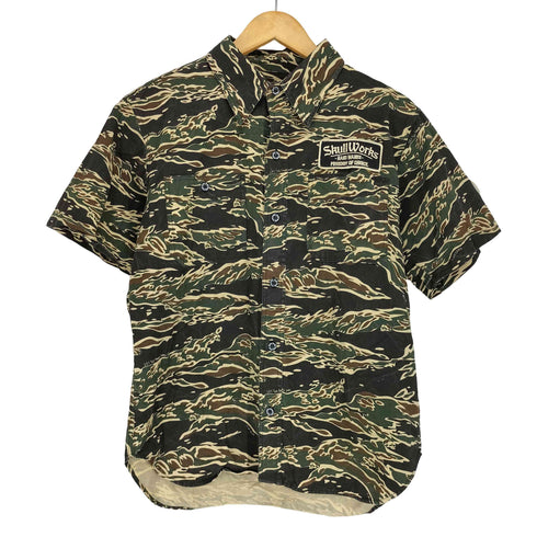 スカルワークス SKULL WORKS タイガーストライプ ミリタリーシャツ メンズ JPN:M