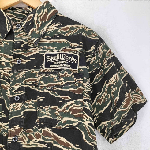 スカルワークス SKULL WORKS タイガーストライプ ミリタリーシャツ メンズ JPN:M