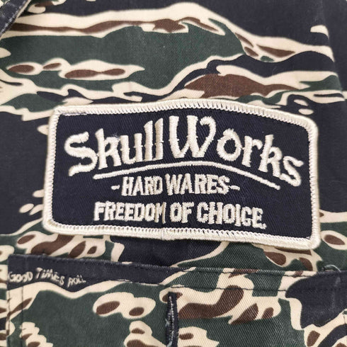スカルワークス SKULL WORKS タイガーストライプ ミリタリーシャツ メンズ JPN:M