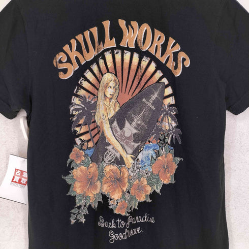 スカルワークス SKULL WORKS 両面プリント クルーネックTシャツ ピンナップガール メンズ JPN:M
