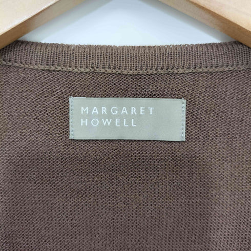 マーガレットハウエル MARGARET HOWELL EXTRA FINE MRINO WOOL ウール100 リブ フリル プルオーバー ニット レディース JPN:2