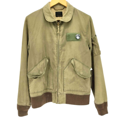 ヒステリックグラマー HYSTERIC GLAMOUR 黒タグ HELICOPTER CREW JACKET ヘリクルージャケット アーミー サテン リブ BZ ARCHIVE Y2K メンズ