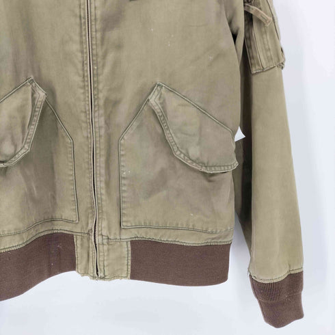 ヒステリックグラマー HYSTERIC GLAMOUR 黒タグ HELICOPTER CREW JACKET ヘリクルージャケット アーミー サテン リブ BZ ARCHIVE Y2K メンズ