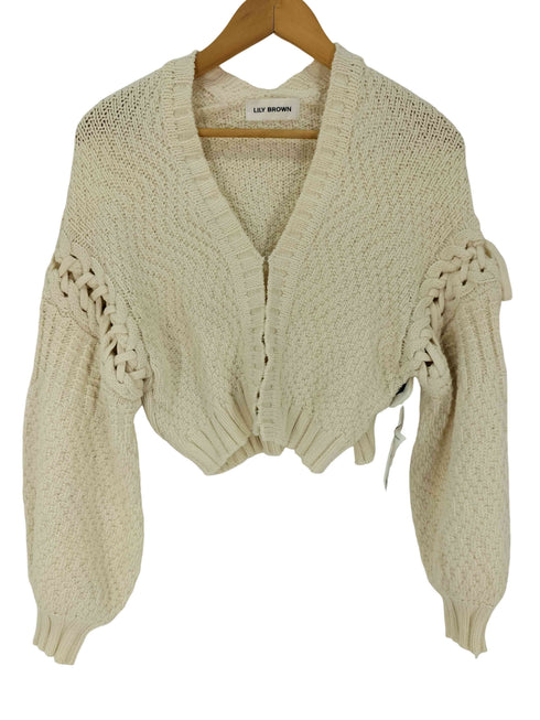 リリーブラウン Lily Brown ショルダーレースアップボレロカーデ レディース ONE SIZE