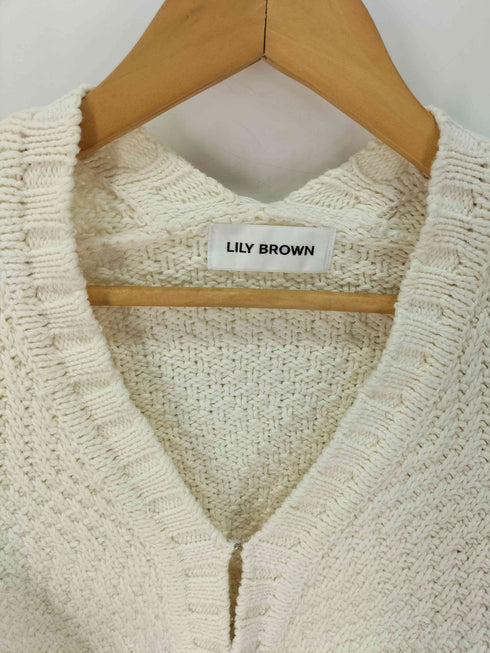 リリーブラウン Lily Brown ショルダーレースアップボレロカーデ レディース ONE SIZE
