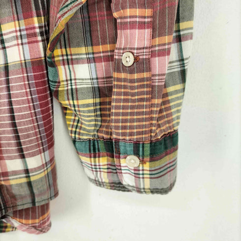 ラルフローレン RALPH LAUREN 00S マドラスチェック ロングスリーブ BDシャツ メンズ JPN:L