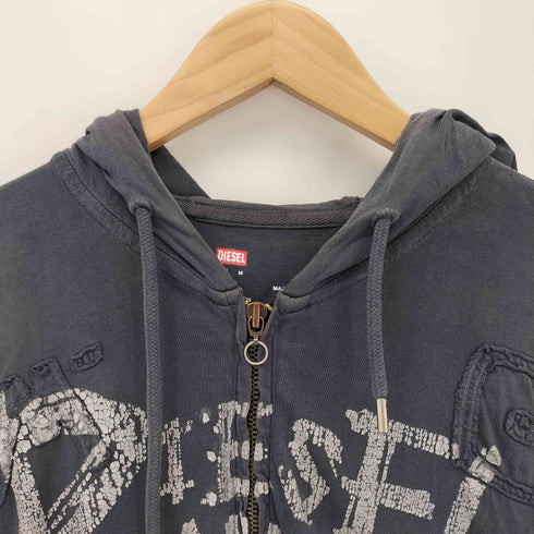 ディーゼル DIESEL フロントロゴプリント フルジップ パーカー グランジ Y2K レディース import:M