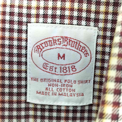 ブルックスブラザーズ BROOKS BROTHERS ボタンダウンコットンチェックシャツ メンズ import:M