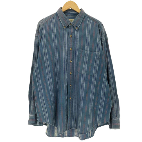 セントジョンズベイ STJOHNS BAY 80S ボタンダウン コットンフランネルアーガイルチェックシャツ メンズ import:XL