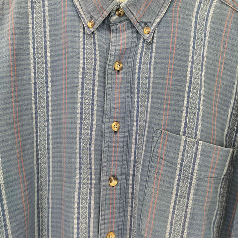 セントジョンズベイ STJOHNS BAY 80S ボタンダウン コットンフランネルアーガイルチェックシャツ メンズ import:XL