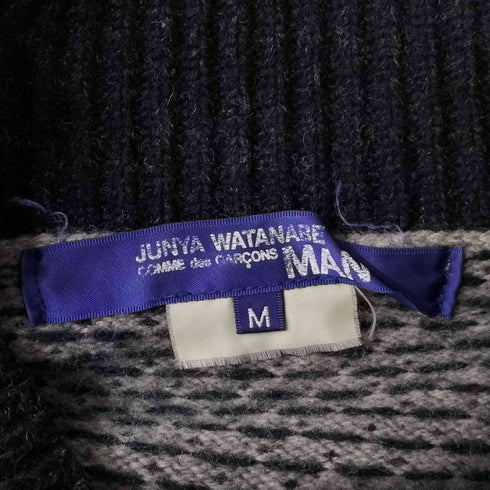 ジュンヤワタナベコムデギャルソンマン JUNYA WATANABE COMME des GARCONS MAN 06AW ノルディック柄ダメージ加工ニット メンズ JPN:M