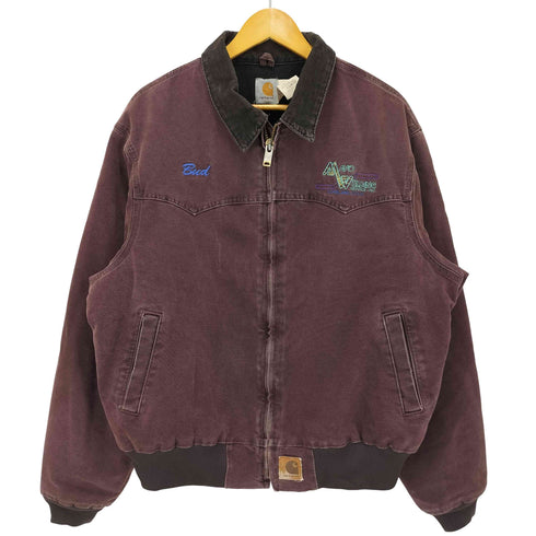 カーハート Carhartt 90S SANTA FE JACKET 企業ロゴ 刺繍 サンタ フェ ジャケット 98年製 星タグ メンズ import:XL