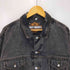 ハーレーダビッドソン HARLEY-DAVIDSON 80-90S USA製 バック イーグル プリント デニム トラッカー ジャケット メンズ import:XL