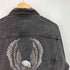 ハーレーダビッドソン HARLEY-DAVIDSON 80-90S USA製 バック イーグル プリント デニム トラッカー ジャケット メンズ import:XL