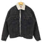 リーバイス Levis 80S USA製 70609 ボタン裏527刻印 ボア トラッカー シェルパ ブラック デニム ジャケット メンズ import:M