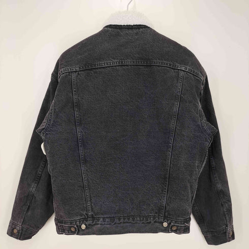 リーバイス Levis 80S USA製 70609 ボタン裏527刻印 ボア トラッカー シェルパ ブラック デニム ジャケット メンズ import:M