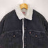 リーバイス Levis 80S USA製 70609 ボタン裏527刻印 ボア トラッカー シェルパ ブラック デニム ジャケット メンズ import:M